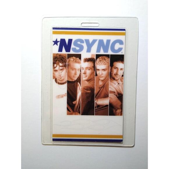 NSync Natalie Imbruglia Backstage Pass Double Sided Plastic Laminated Original - Picture 1 of 2